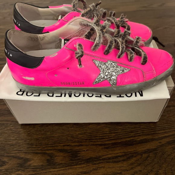Golden Goose Shoes - Golden Goose Neon Pink Superstar Sneakers